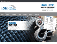 Tablet Screenshot of induscowirerope.com